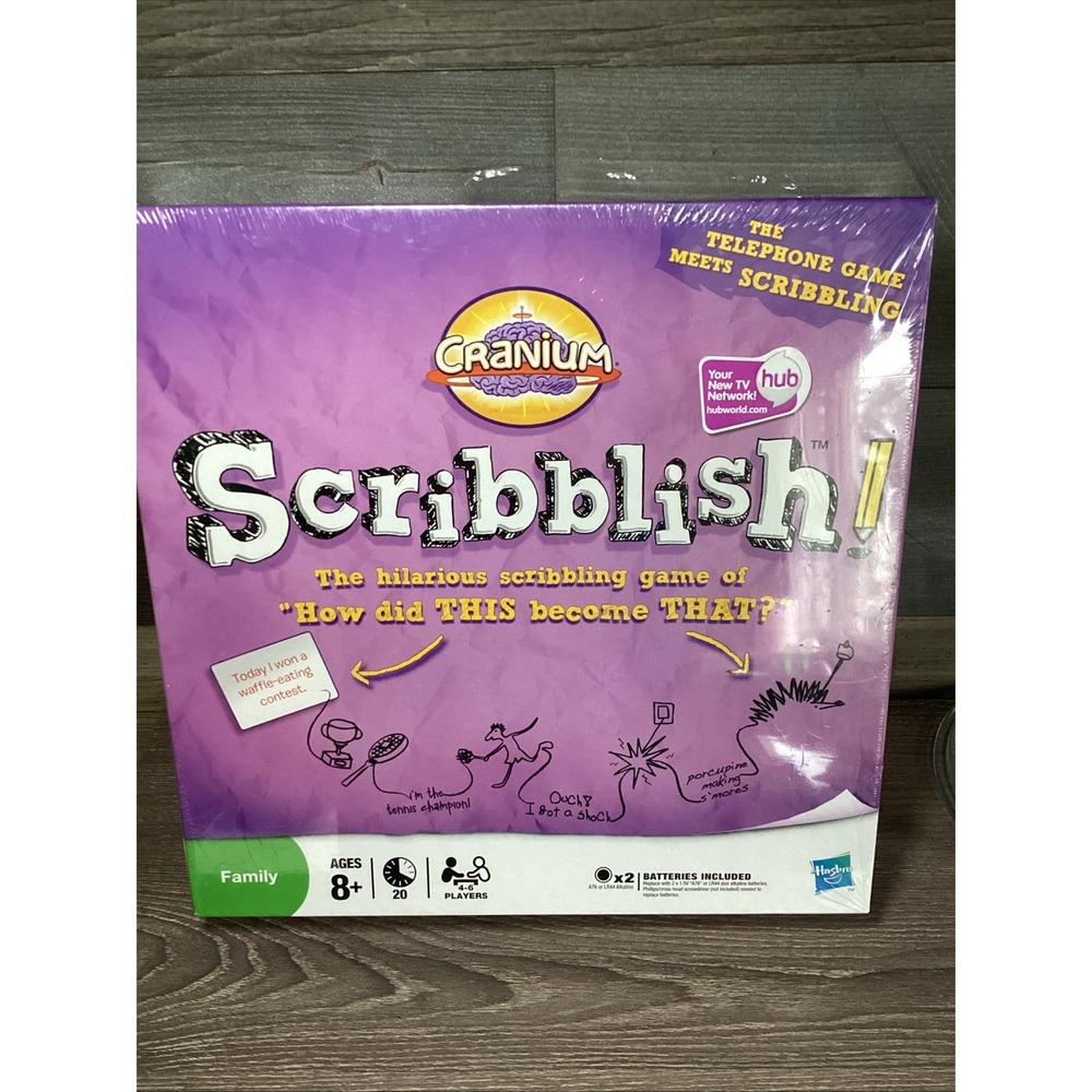 Cranium Scribblish Board Game Hasbro Family Picture Drawing Play Telephone NEW